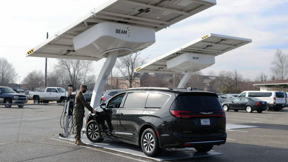 BEAM-EV ARC 2020-Marine Corps Base Receives its First Mobile, Solar-Powered Electric Vehicle Chargers